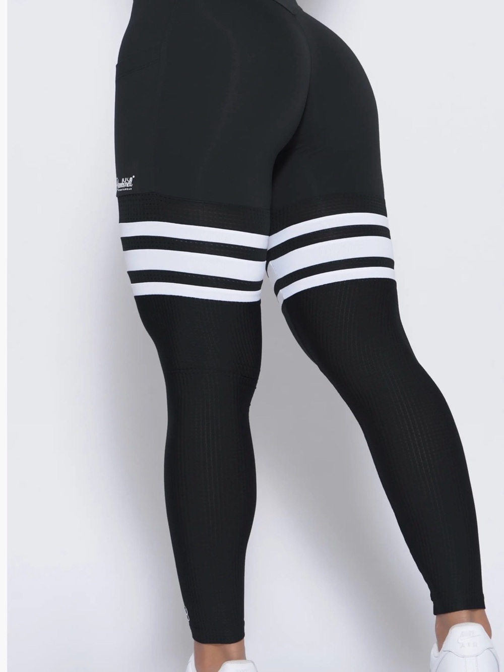 NWT Bombshell Sportswear Perform Thigh High In Midnight Black . Size XL - Picture 2 of 10